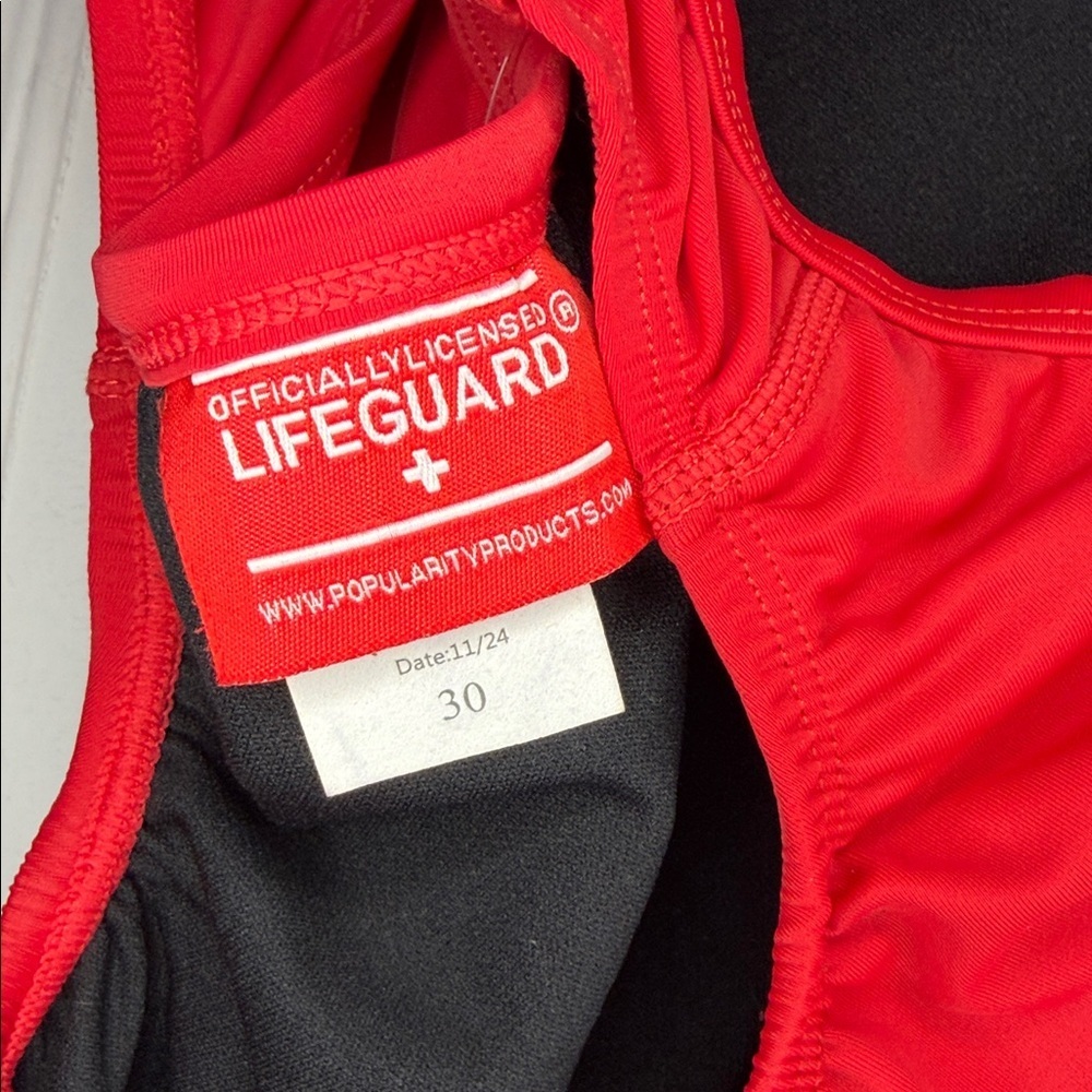 NWT One Piece Official LIFEGUARD® Red Racerback Swimsuit Size 30 / XS -Small NWT - Picture 6 of 11
